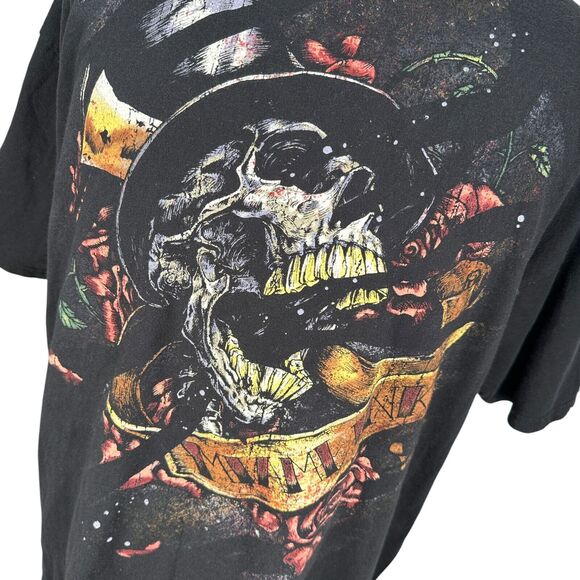Miami Ink T-Shirt Men’s Large Black Skull Hat Y2K Tattoo Show 2008 Short Sleeve - Picture 2 of 9